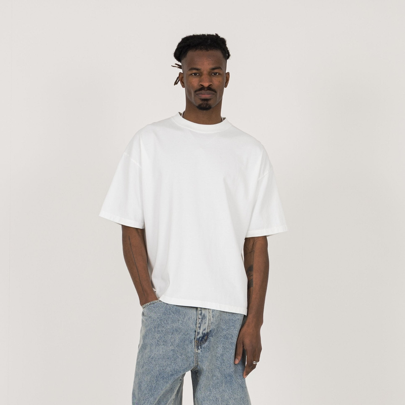 Cropped T-Shirt - White - Destructive