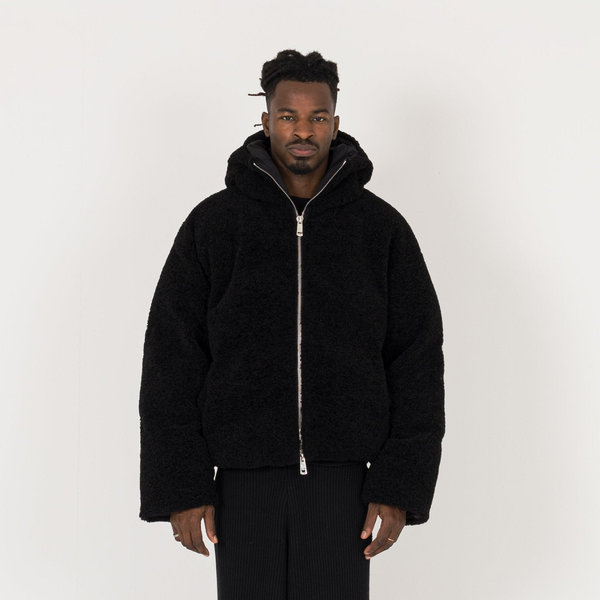 Fleece Puffer Jacket - Black - Destructive