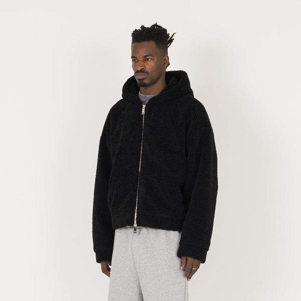 Fleece Zip Jacket - Black - Destructive