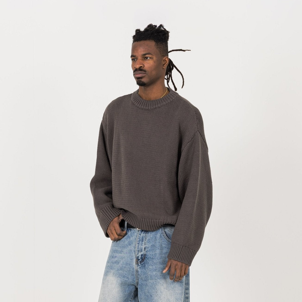 Knitted Sweatshirt - Sable - Destructive