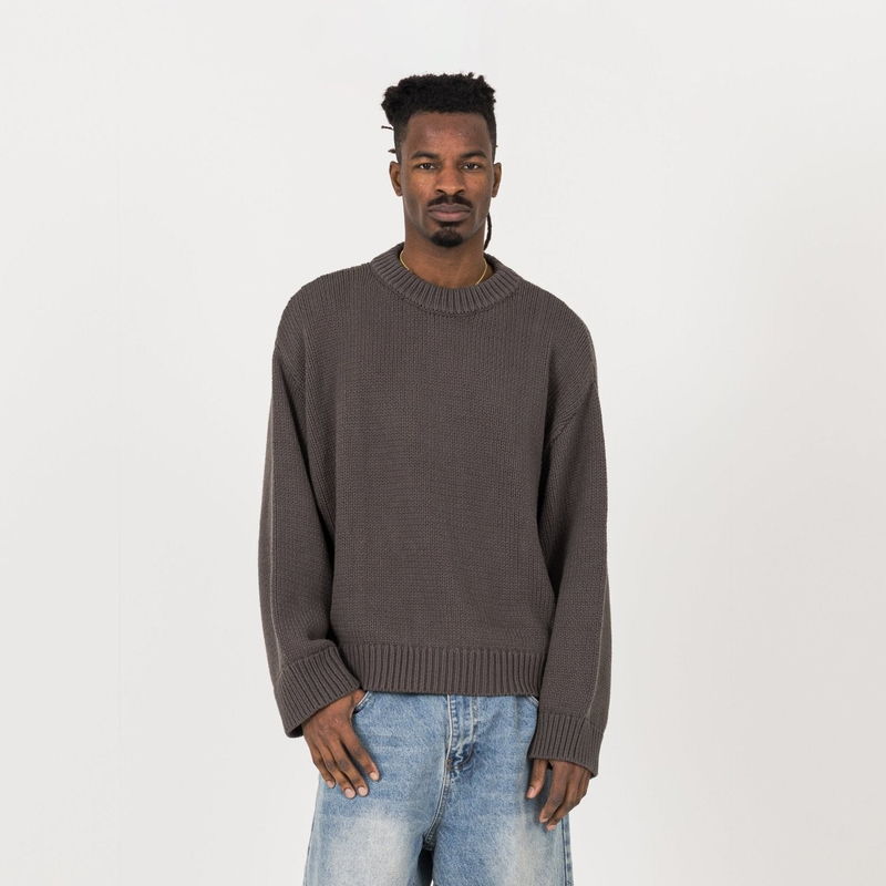 Knitted Sweatshirt - Sable - Destructive