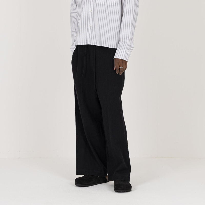 Linen Trouser - Black - Destructive