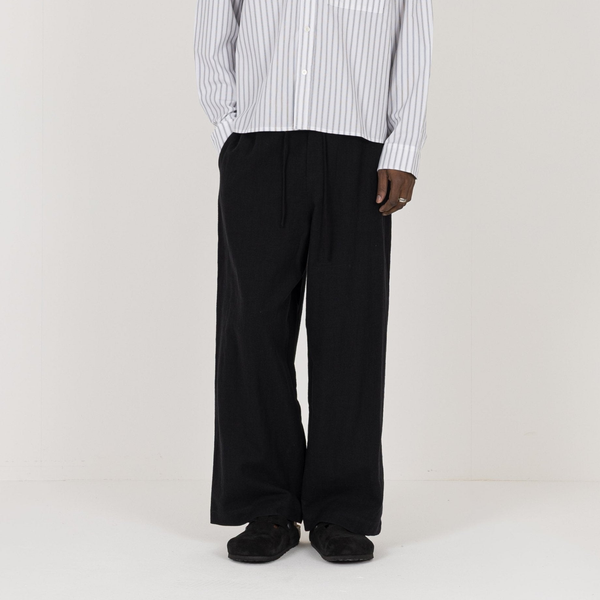 Linen Trouser - Black - Destructive