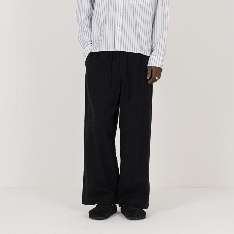 Linen Trouser - Black - Destructive
