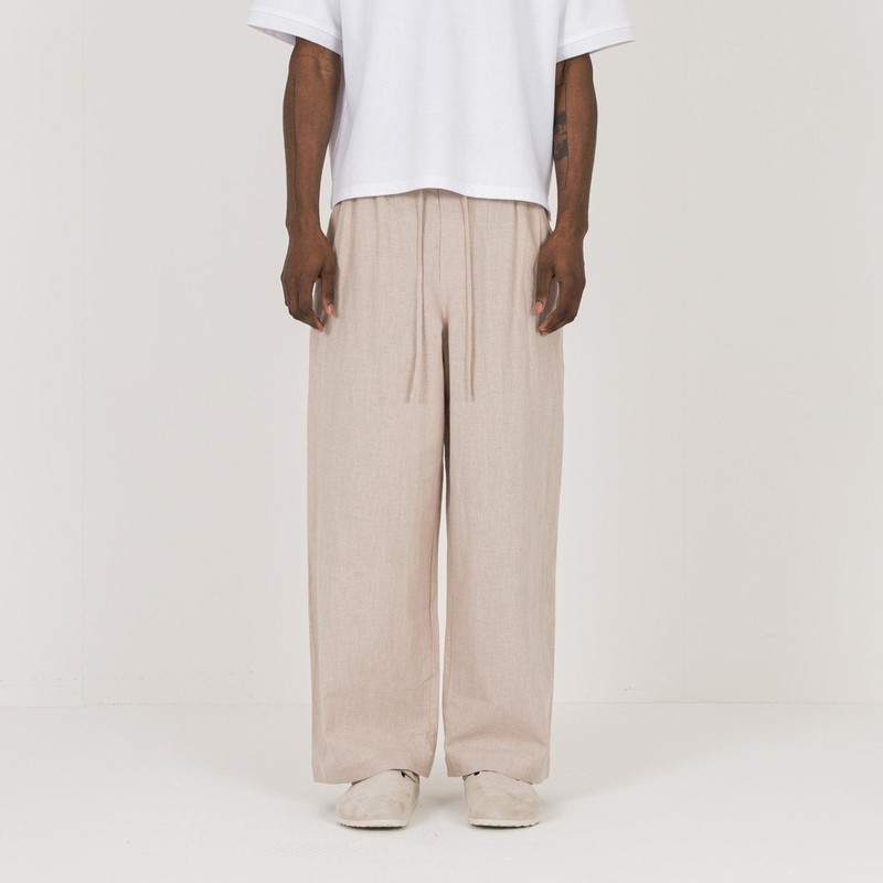 Linen Trouser - Ecru - Destructive