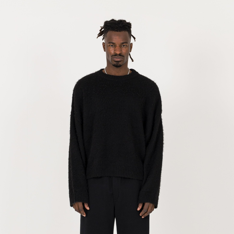 Mohair Sweatshirt - Black - Destructive