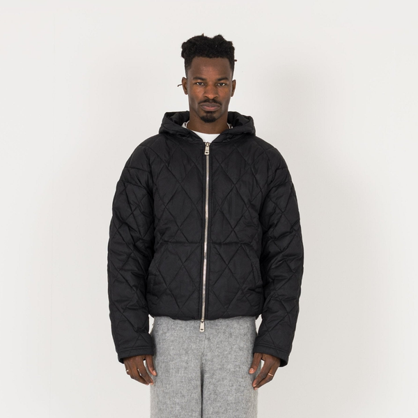 Quilted Zip Jacket - Black - Destructive