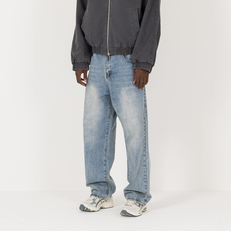 Relaxed Denim - Vintage Indigo - Destructive