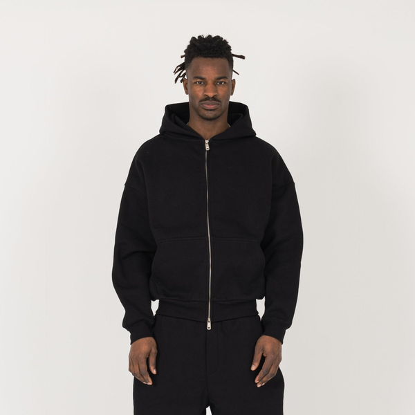 Sculpt Zip Hoodie - Carbon Black - Destructive