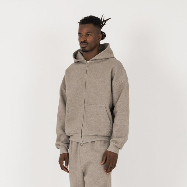 Sculpt Zip Hoodie - Clay Marl - Destructive