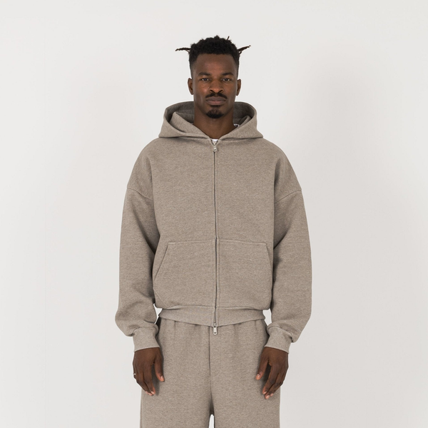 Sculpt Zip Hoodie - Clay Marl - Destructive