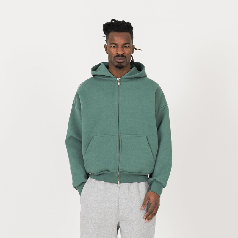 Sculpt Zip Hoodie - Field Green - Destructive