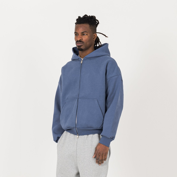 Sculpt Zip Hoodie - Haze Blue - Destructive