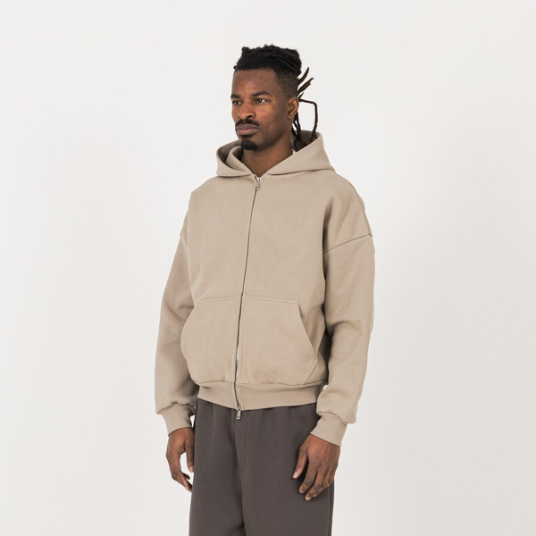 Sculpt Zip Hoodie - Loam Brown - Destructive