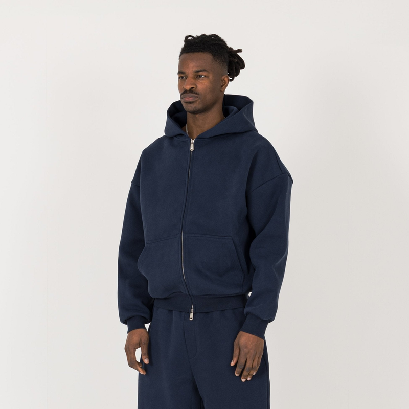 Sculpt Zip Hoodie - Midnight Blue - Destructive