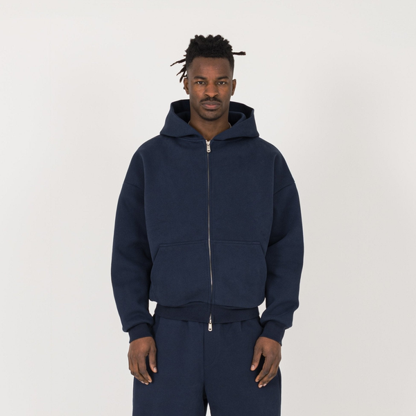 Sculpt Zip Hoodie - Midnight Blue - Destructive