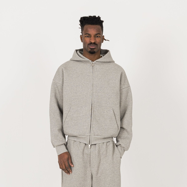 Sculpt Zip Hoodie - Stone Marl - Destructive