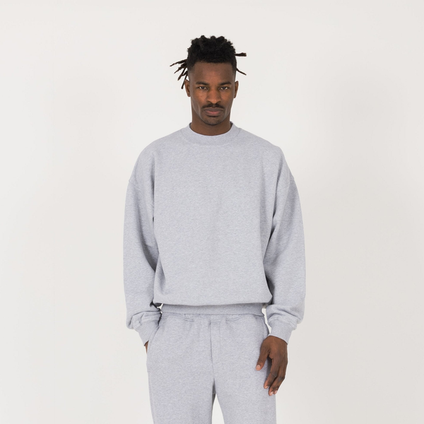 Sweatshirt - Light Marl Grey - Destructive