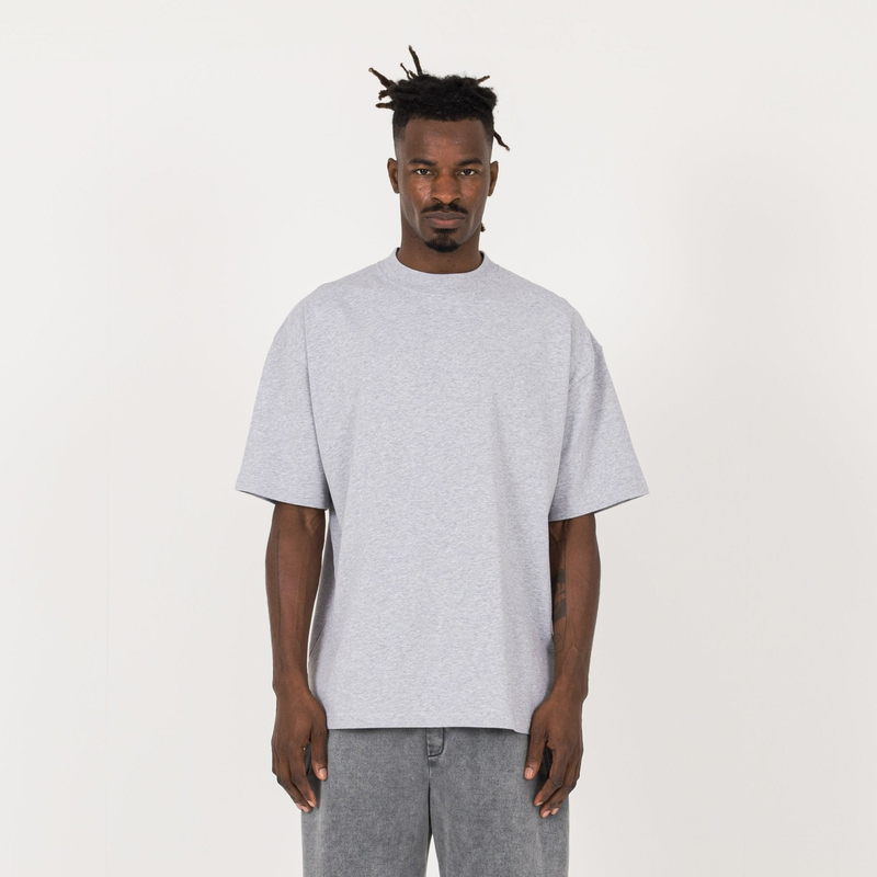 T-Shirt - Light Marl Grey - Destructive