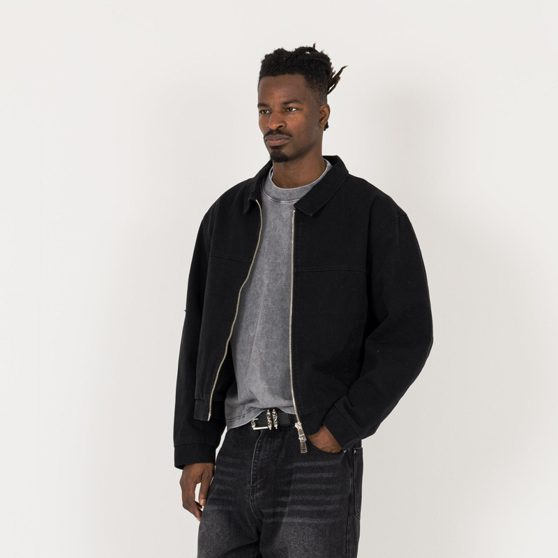 Trucker Jacket - Black - Destructive