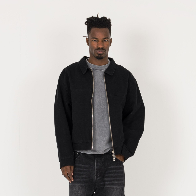 Trucker Jacket - Black - Destructive