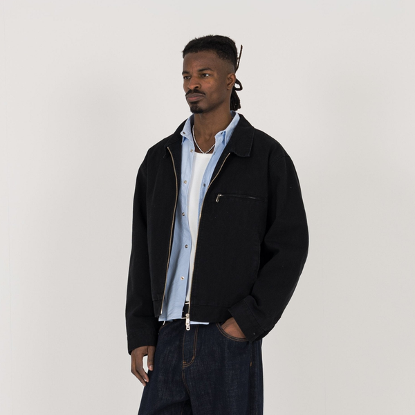 Utility Trucker Jacket - Vintage Black - Destructive