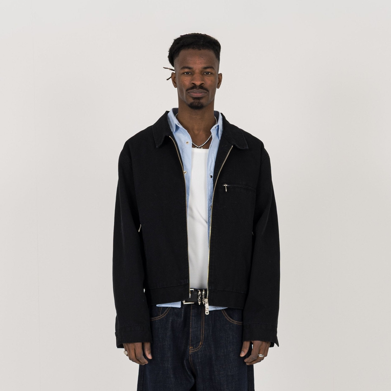 Utility Trucker Jacket - Vintage Black - Destructive