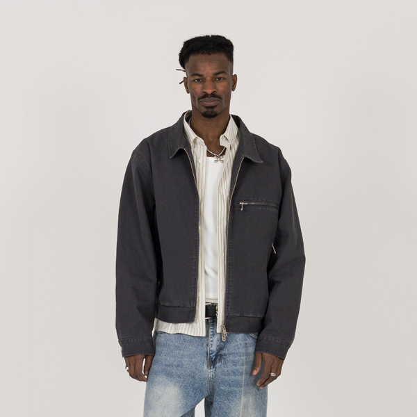 Utility Trucker Jacket - Vintage Grey - Destructive