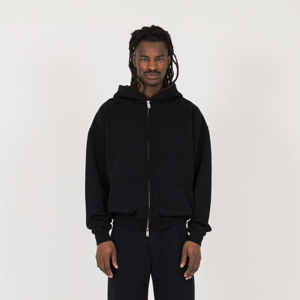 Zip Hoodie - Black - Destructive