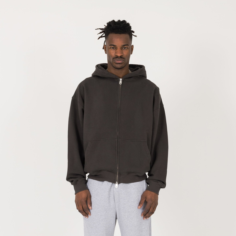 Zip Hoodie - Dark Mocha - Destructive