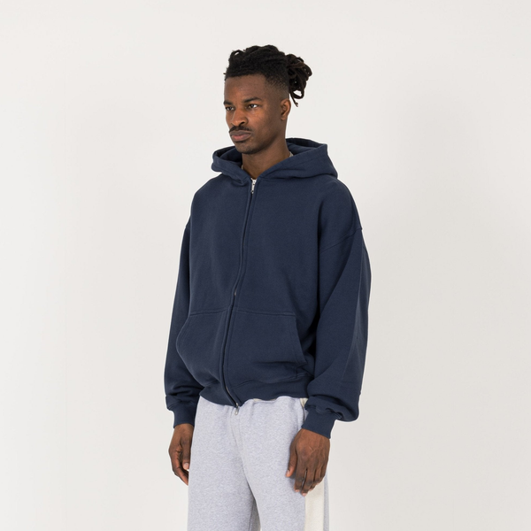Zip Hoodie - Navy - Destructive