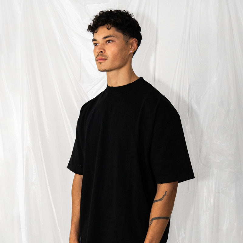 Distressed T-Shirt - Black - Destructive