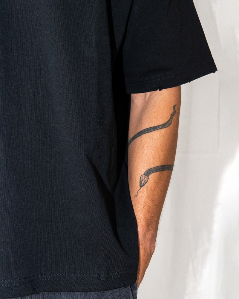 Distressed T-Shirt - Black - Destructive