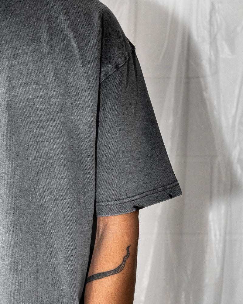 Distressed T-Shirt - Vintage Grey - Destructive