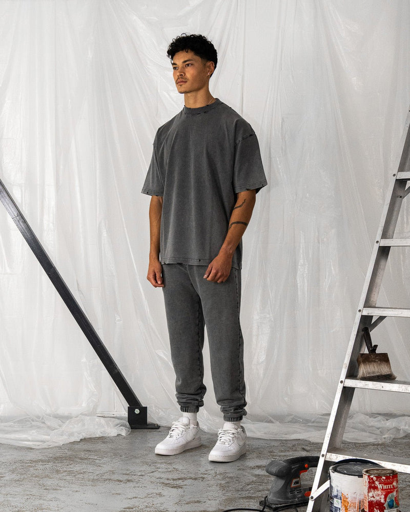 Distressed T-Shirt - Vintage Grey - Destructive