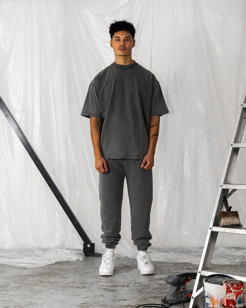 Distressed T-Shirt - Vintage Grey - Destructive