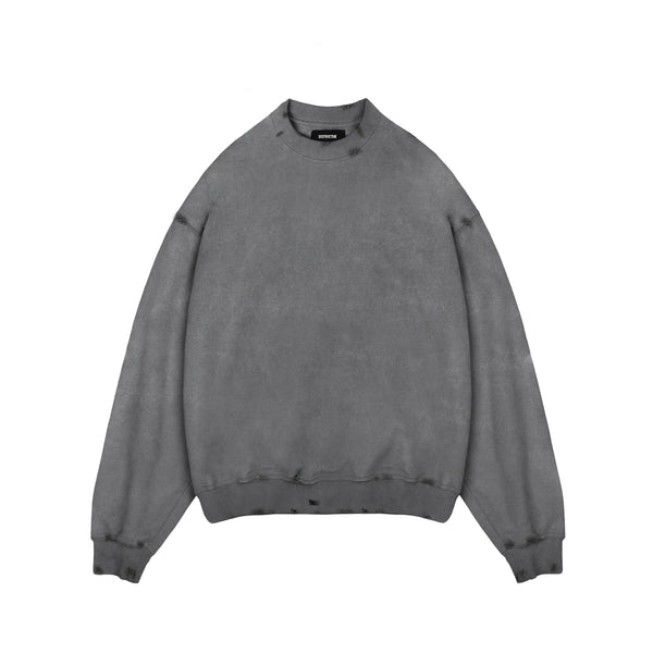 Distressed Sweatshirt - Vintage Grey