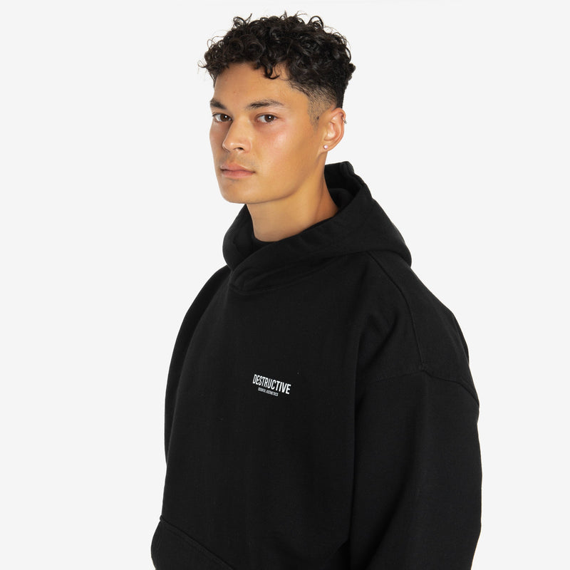 Essential Aesthetics Hoodie - Black - Destructive