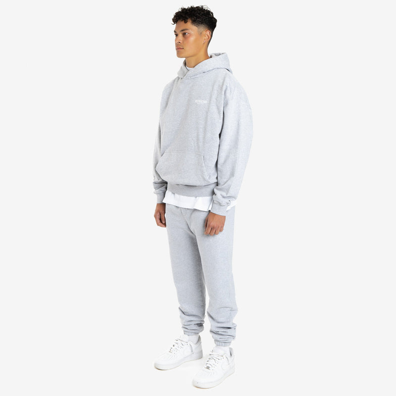 Essential Aesthetics Hoodie - Light Marl Grey - Destructive