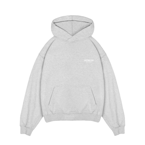 Essential Aesthetics Hoodie - Light Marl Grey - Destructive