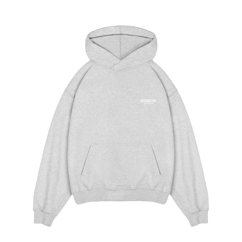 Essential Aesthetics Hoodie - Light Marl Grey - Destructive