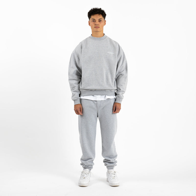 Essential Aesthetics Sweatshirt - Light Marl Grey - Destructive