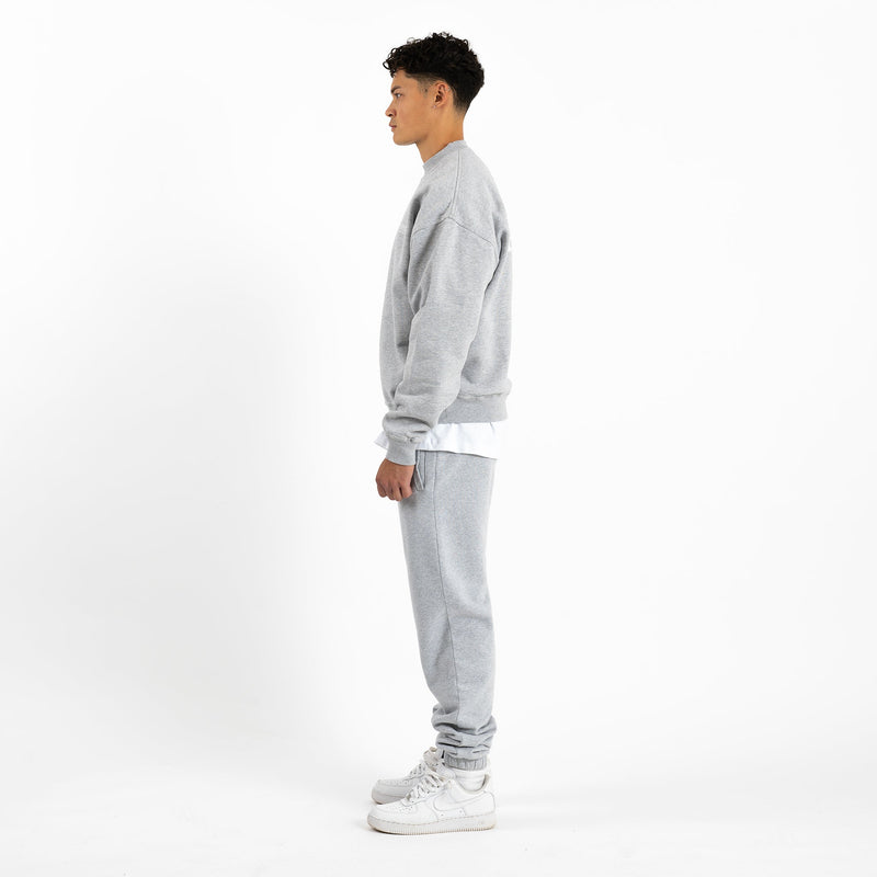 Essential Aesthetics Sweatshirt - Light Marl Grey - Destructive