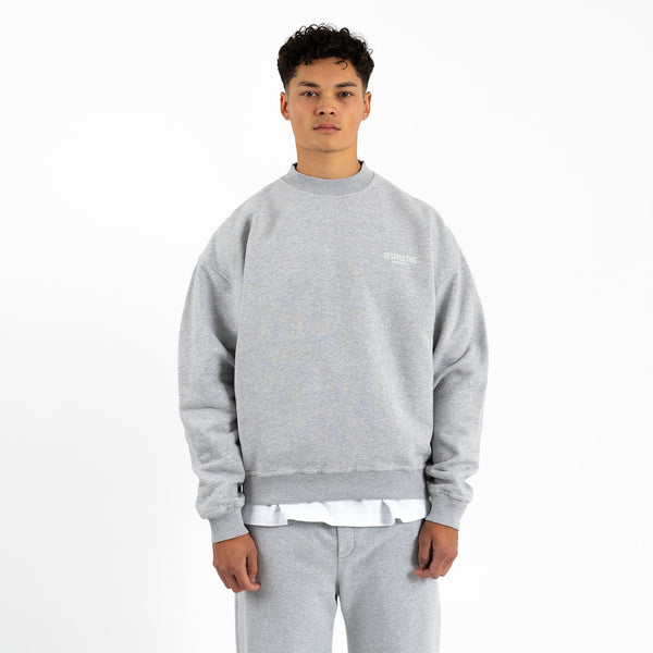 Essential Aesthetics Sweatshirt - Light Marl Grey - Destructive