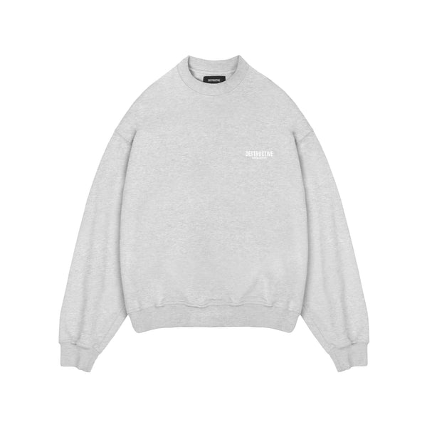 Essential Aesthetics Sweatshirt - Light Marl Grey - Destructive