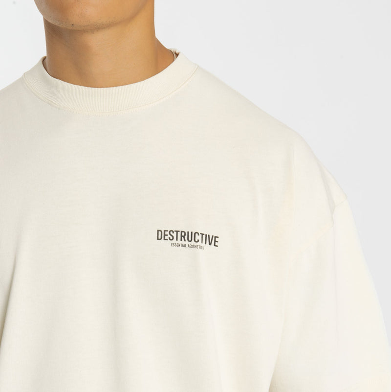 Essential Aesthetics T-Shirt - Flat White - Destructive