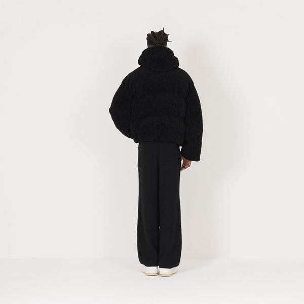 Fleece Puffer Jacket - Black - Destructive