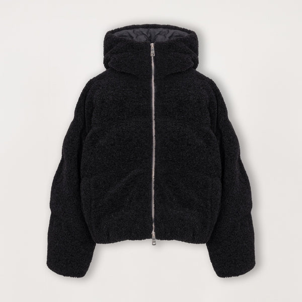 Fleece Puffer Jacket - Black - Destructive