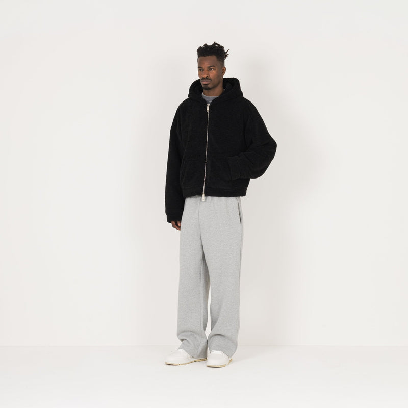 Fleece Zip Jacket - Black - Destructive