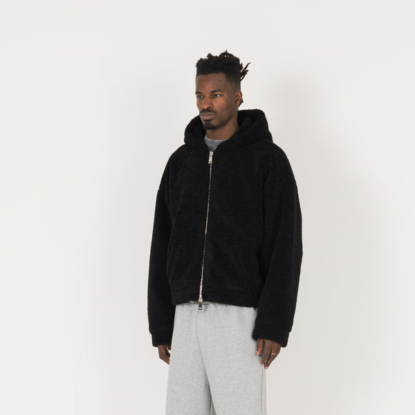 Fleece Zip Jacket - Black - Destructive